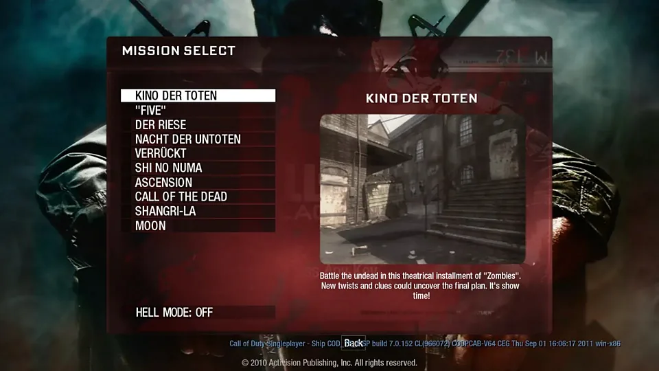 Black Ops 1 Zombies running in a web browser, Zombies game, no download