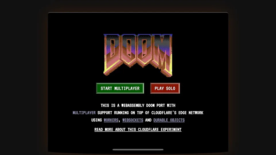 DOOM (Browser) running in a web browser, Shooters game, no download