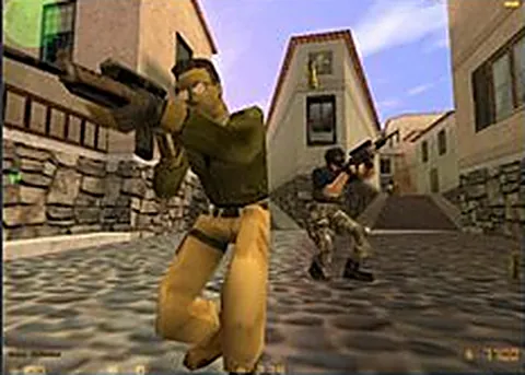 Half-Life / Counter-Strike 1.6 (webXash) running in a web browser, shooter game, no download